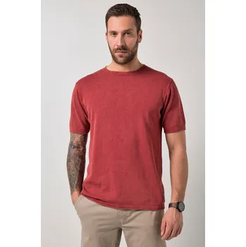 Pánské tričko JP1880, Plus size Tričko JP1880, krátké rukávy, jemný úplet, vintage vzhled, do 8XL pro plnoštíhlé nadměrná velikost, 846224545-1456, červený, 7XL, Plus size oblečení, Oblečení pro vysoké muže, Nadměrné velikosti, Oblečení pro plnoštíhlé.