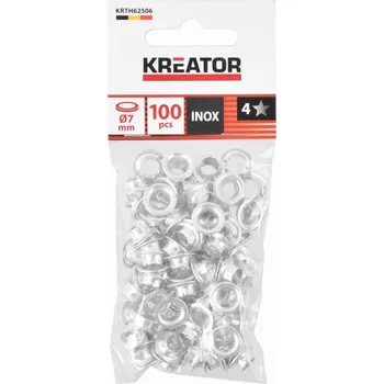 Nýt Nýtovací očka hliník 7mm 100ks KREATOR KRTH62506