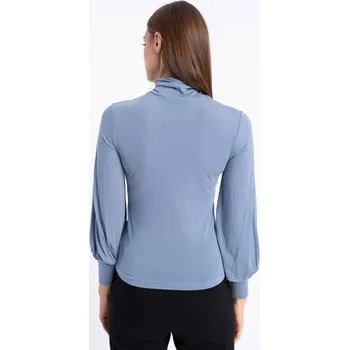 Dámský svetr CLICK Rolák 10-6942 Modrá Regular Fit 36