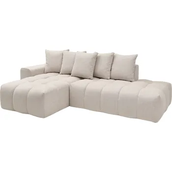 Pohovka Bobochic Paris Béžová rohová pohovka Mont-Blanc 313 cm, levá