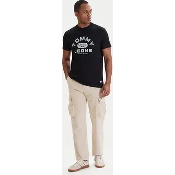 Tommy Jeans T-Shirt DM0DM22551 Černá Regular Fit 3XL