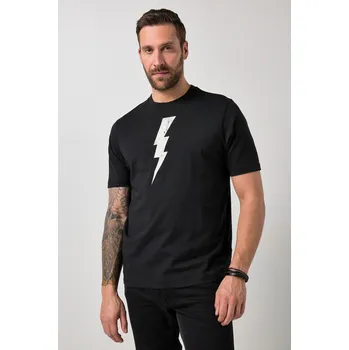 Pánské tričko JP1880, Plus size Tričko JP1880, krátké rukávy, potisk na hrudi, do 8XL pro plnoštíhlé nadměrná velikost, 846676100-1456, černý, 7XL, Plus size oblečení, Oblečení pro vysoké muže, Nadměrné velikosti, Oblečení pro plnoštíhlé.