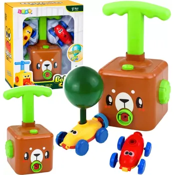 Hračka pro nejmenší Balonové autíčko s medvědí pumpou – edukativní sada pro děti