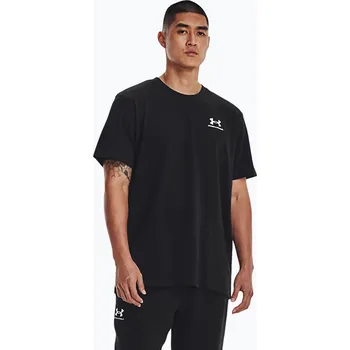 Pánské oblečení Pánské tričko Under Armour Logo Emb Heavyweight černá/bílá