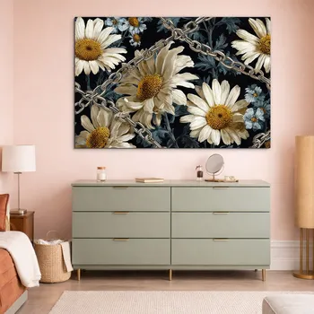 Obraz Umelecký obraz - Margarétky v řetězech | DUBLEZ