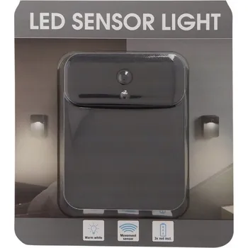 Nástěnné svítidlo Nástěnná lampa s pohybovým senzorem, černá