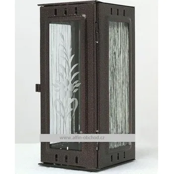 Smuteční dekorace Svítilna na pomník závěsná malá- staroměď