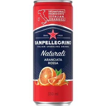 San Pellegrino Aranciata Rossa 0,33l plech cena za kartonové balení (Kartonové balení : 24 ks)