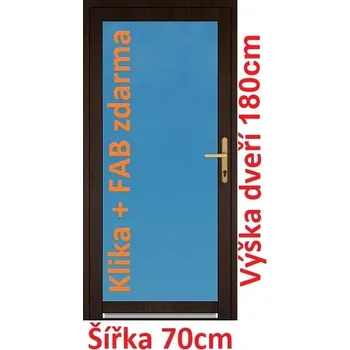 Vchodové dveře Vchodové plastové dveře Soft 3/3 sklo 70x180 cm - Akce!