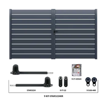 Křídlová brána, hliníková, 4000 x 1803 mm s pohonem STAR3224KR