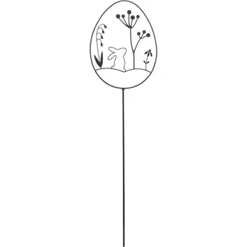 Velikonoční dekorace Kovový zápich vajíčko - černá KLS2103-M - SLEVA 3% s kodem radost25