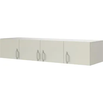 Šatní skříň BRN1 Nástavec na skříň, kolekce BRAGA- kašmír, kovové úchyty, 200 x 40 x 60,5 cm