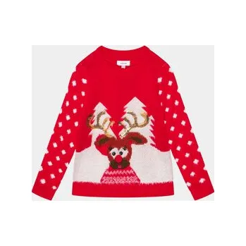 Dámský svetr Vero Moda Girl Svetr Rudy 10272446 Červená Regular Fit 116