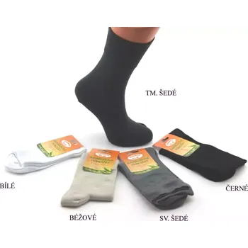 Dámské ponožky Bambusové ponožky s ionty stříbra - vel. 35 - 37 černá