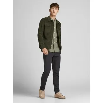 Pánské kalhoty Jack & Jones Kalhoty z materiálu Marco Dave 12174152 Černá Slim Fit 30_34