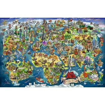 Puzzle Puzzle RAVENSBURGER svět na mapě 5000 dílků