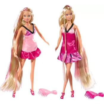 Simba Panenka Steffi s extra dlouhými vlasy Růžová tmavá