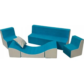 Pohovka Kompletní sada nábytku: 2x křesílko + pohovka + lehátko pro děti na hraní a odpočinek