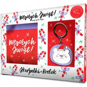 Sada ponožky a přívěsek na klíče PAN Dragon Veselé Vánoce