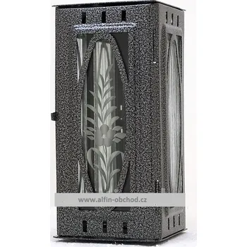 Smuteční dekorace Svítilna na pomník závěsná velká výstřih ovál - starostříbro