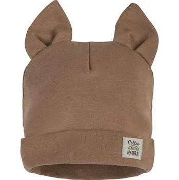 Kojenecká čepice Makoma Čepička Giraffe HNĚDÁ - 56