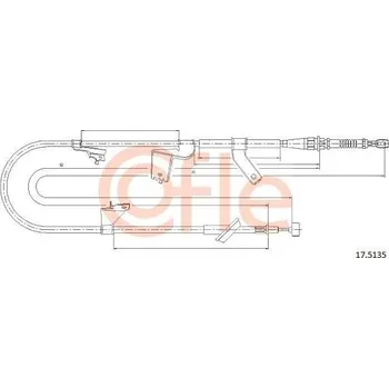 Lanko parkovací brzdy COFLE Tažné lanko parkovací brzdy CFL 17.5135
