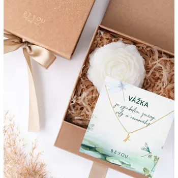 Přívěsek Dárkový balíček Vážka zlatý