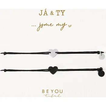 Náramek Dárková karta Já a Ty a partnerské náramky srdíčka