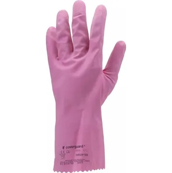 Pracovní rukavice Coverguard - rukavice latexové CG5018 růžové, vel. 8