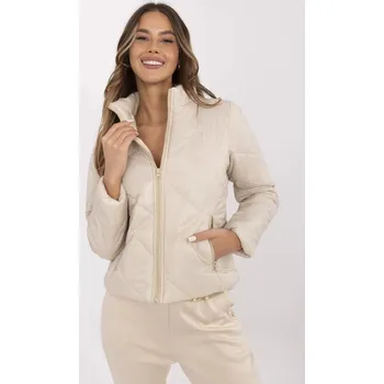 Dámská bunda Přechodová bunda na zip Italy Fashion béžová EU velikost: Univerzální