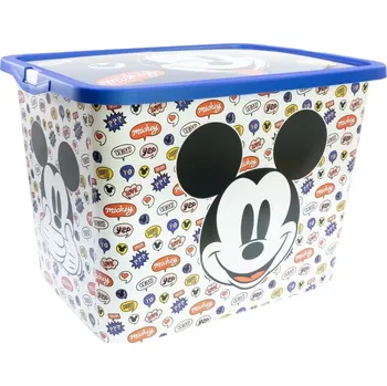 Úložný box Úložný plastový box 23 l mickey mouse s víkem