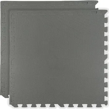 měkká pěnová podložka HUMBI 120 × 60 cm, velké voděodolné puzzle, tmavě šedá, 2 ks