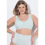 Ulla Popken, Plus size Odlehčující podprsenka Kelly, bez kostic, struktura, košíčky C-H pro plnoštíhlé nadměrná velikost, 801187705-1145, šedý, 100H, Nadměrné velikosti, Plus size oblečení, Oblečení pro boubelky, Oblečení pro baculky, Oblečení pro plnoští