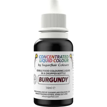 Potravinářské barvivo SUGARFLAIR Burgundy - tekutá barva 14 ml