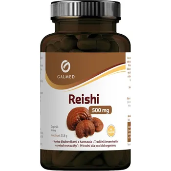 Přírodní produkt Reishi 500mg 90 kapslí Galmed