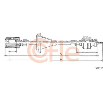 Plynové lanko COFLE Náhon tachometru CFL S07120