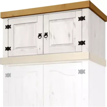 Šatní skříň Nástavec 2dveřový CORONA bílý vosk - SLEVA 3% s kodem radost25