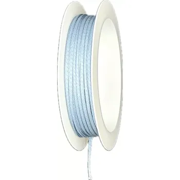 Stuha Dekorační provázek Cotton Twine – Baby Blue světle modrý 2mm x 5m (3,-Kč/m) (Světle modrý dekorační provázek, pletený, materiál bavlna, pevný, tenký, matný)