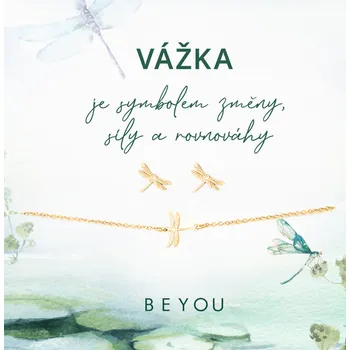 Souprava šperků Set šperků Vážka zlatý