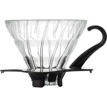 Dripper Hario Dripper V60-01, skleněný, černý