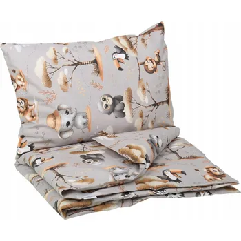Povlečení Dětské bavlněné povlečení do postýlky 120x90 cm BABYMAM PREMIUM - Dobrodružství v džungli