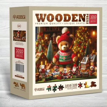 Dětské zboží WOODEN CITY Dřevěné Vánoční medvídek 1010 dílků