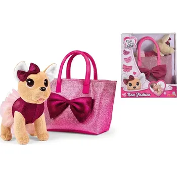 plyšák SIMBA Chi Chi Love Pejsek čivava Bow Fashion v tašce