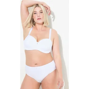 Podprsenka Ulla Popken, Plus size Univerzální podprsenka, měkké košíčky, odnímatelná ramínka, košíčky C-E pro plnoštíhlé nadměrná velikost, 815482200-1085, bílý, 110C, Nadměrné velikosti, Plus size oblečení, Oblečení pro boubelky, Oblečení pro baculky, Oblečení pro 