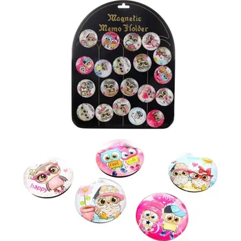 Dětské razítko Magnetky kulaté dětské sovičky samostatné 4cm různé druhy