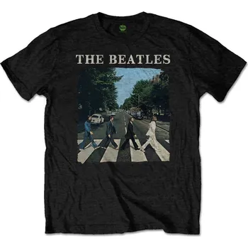 Pánské tričko The Beatles Abbey Road & Logo Black 2XL Tričko