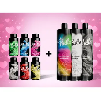 Prací gel Puella Výhodný set: parfémy na 60 praní + 50 praní prací gel ZDARMA
