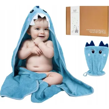 Pro miminka osuška - Potah s kapucí 80x80 modrý pes