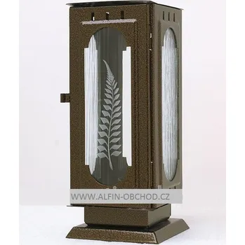 Smuteční dekorace Svítilna na postavení - gotika starozlato