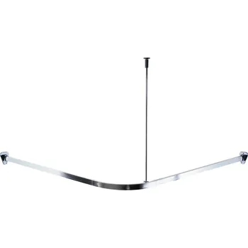 Tyč na sprchový závěs Ridder Rohová sprchová tyč 90x90 cm, leštěný hliník, 52000 (112020) RIDDER